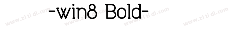 微软雅黑-win7 Bold字体转换